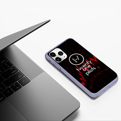 Чехол iPhone 11 Pro матовый Twenty one pilots, цвет: 3D-светло-сиреневый — фото 2