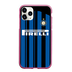 Чехол iPhone 11 Pro матовый Inter FC: Home 17/18, цвет: 3D-малиновый