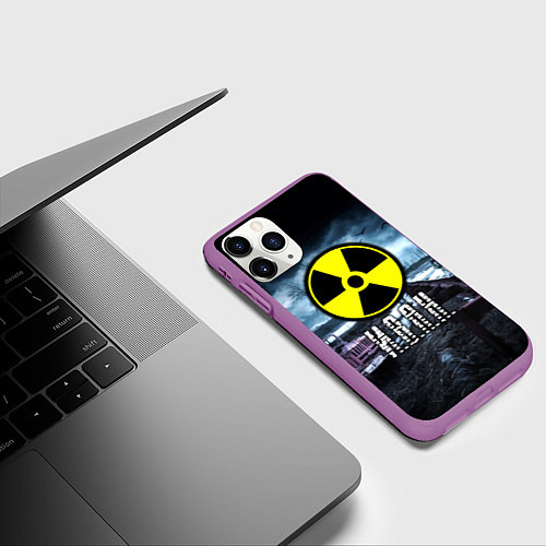 Чехол iPhone 11 Pro матовый S.T.A.L.K.E.R: Иван / 3D-Фиолетовый – фото 3