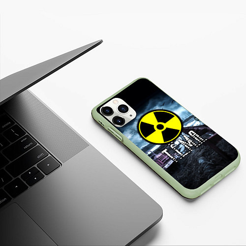 Чехол iPhone 11 Pro матовый S.T.A.L.K.E.R: Тёма / 3D-Салатовый – фото 3