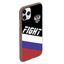 Чехол iPhone 11 Pro матовый Fight Russia, цвет: 3D-коричневый — фото 2