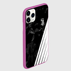 Чехол iPhone 11 Pro матовый FC Juventus: Abstract, цвет: 3D-фиолетовый — фото 2