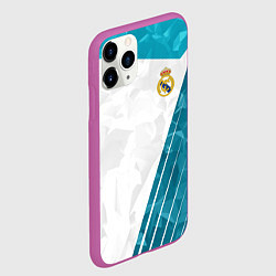 Чехол iPhone 11 Pro матовый FC Real Madrid: Abstract, цвет: 3D-фиолетовый — фото 2