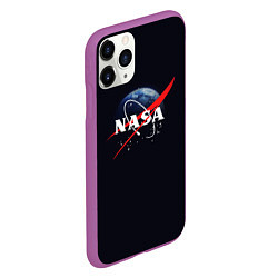 Чехол iPhone 11 Pro матовый NASA: Black Space, цвет: 3D-фиолетовый — фото 2