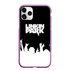 Чехол iPhone 11 Pro матовый Linkin Park: Black Rock, цвет: 3D-фиолетовый