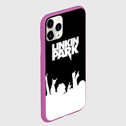 Чехол iPhone 11 Pro матовый Linkin Park: Black Rock, цвет: 3D-фиолетовый — фото 2