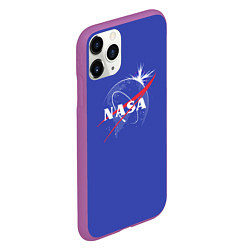 Чехол iPhone 11 Pro матовый NASA: Blue Space, цвет: 3D-фиолетовый — фото 2