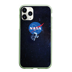 Чехол iPhone 11 Pro матовый NASA: Hello World, цвет: 3D-салатовый