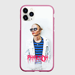 Чехол iPhone 11 Pro матовый Pharaoh: White side, цвет: 3D-малиновый