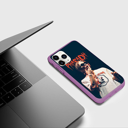Чехол iPhone 11 Pro матовый Pharaoh / 3D-Фиолетовый – фото 3