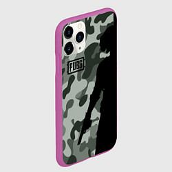 Чехол iPhone 11 Pro матовый PUBG: Camo Shadow, цвет: 3D-фиолетовый — фото 2