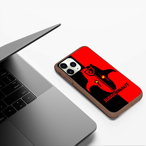 Чехол iPhone 11 Pro матовый Juggernaut Blood / 3D-Коричневый – фото 3
