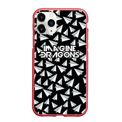 Чехол iPhone 11 Pro матовый Imagine Dragons: Paper airplanes, цвет: 3D-красный