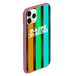 Чехол iPhone 11 Pro матовый Imagine Dragons: Evolve Lines, цвет: 3D-малиновый — фото 2