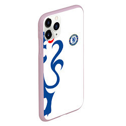 Чехол iPhone 11 Pro матовый FC Chelsea: White Lion, цвет: 3D-розовый — фото 2