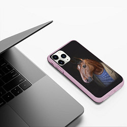 Чехол iPhone 11 Pro матовый BoJack, цвет: 3D-розовый — фото 2