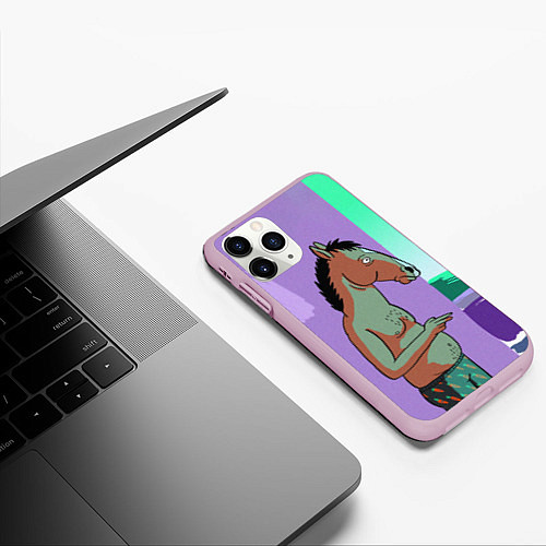 Чехол iPhone 11 Pro матовый BoJack / 3D-Розовый – фото 3