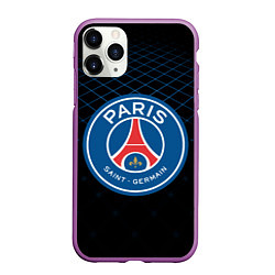 Чехол iPhone 11 Pro матовый FC PSG: Blue Lines