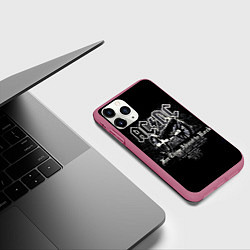 Чехол iPhone 11 Pro матовый AC DC - gun, цвет: 3D-малиновый — фото 2