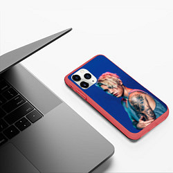 Чехол iPhone 11 Pro матовый Джастин Бибер, цвет: 3D-красный — фото 2
