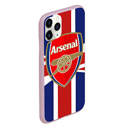 Чехол iPhone 11 Pro матовый FC Arsenal: England, цвет: 3D-розовый — фото 2