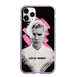 Чехол iPhone 11 Pro матовый Justin Bieber: Pink Splash, цвет: 3D-светло-сиреневый