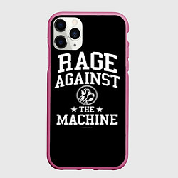 Чехол iPhone 11 Pro матовый Rage Against the Machine, цвет: 3D-малиновый