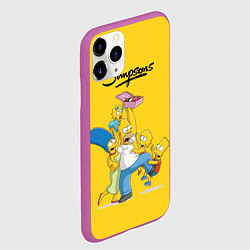 Чехол iPhone 11 Pro матовый Simpsons Family, цвет: 3D-фиолетовый — фото 2