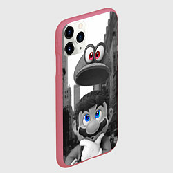 Чехол iPhone 11 Pro матовый Super Mario: Citizen Odyssey, цвет: 3D-малиновый — фото 2
