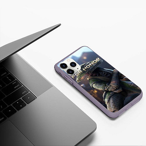 Чехол iPhone 11 Pro матовый For Honor: Asia / 3D-Серый – фото 3