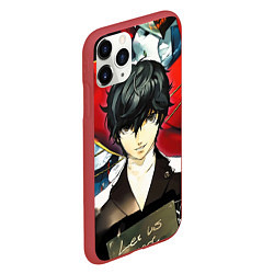 Чехол iPhone 11 Pro матовый Persona 5, цвет: 3D-красный — фото 2
