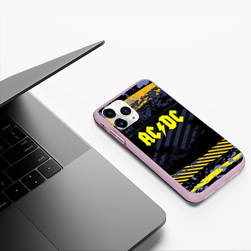 Чехол iPhone 11 Pro матовый AC/DC: Danger Style / 3D-Розовый – фото 3