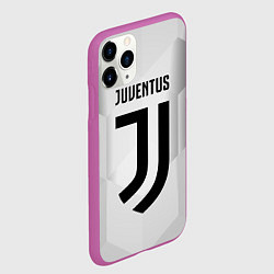 Чехол iPhone 11 Pro матовый FC Juventus: Silver Original, цвет: 3D-фиолетовый — фото 2