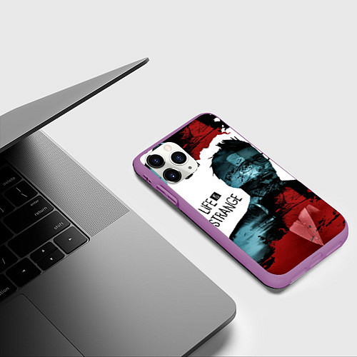 Чехол iPhone 11 Pro матовый Jefferson: Life is Strange / 3D-Фиолетовый – фото 3