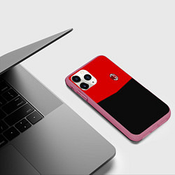 Чехол iPhone 11 Pro матовый АC Milan: R&B Sport, цвет: 3D-малиновый — фото 2