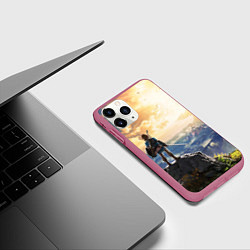 Чехол iPhone 11 Pro матовый Knight Link, цвет: 3D-малиновый — фото 2