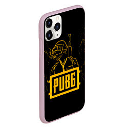 Чехол iPhone 11 Pro матовый PUBG: Black Soldier, цвет: 3D-розовый — фото 2