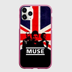 Чехол iPhone 11 Pro матовый Muse UK, цвет: 3D-малиновый