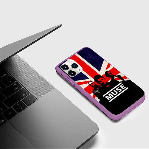 Чехол iPhone 11 Pro матовый Muse UK / 3D-Фиолетовый – фото 3