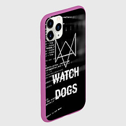 Чехол iPhone 11 Pro матовый Watch Dogs: Hacker, цвет: 3D-фиолетовый — фото 2