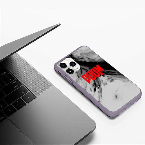 Чехол iPhone 11 Pro матовый DOOM: Gray Fog / 3D-Серый – фото 3