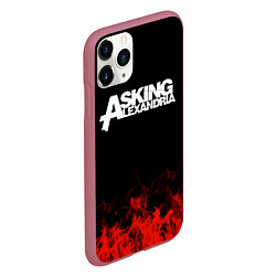 Чехол iPhone 11 Pro матовый Asking Alexandria: Flame, цвет: 3D-малиновый — фото 2