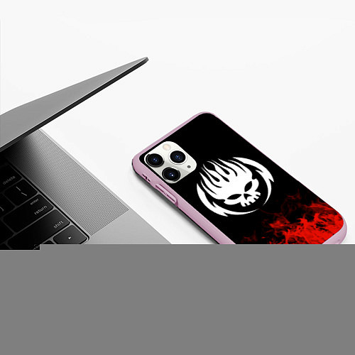 Чехол iPhone 11 Pro матовый The Offspring: Red Flame / 3D-Розовый – фото 3