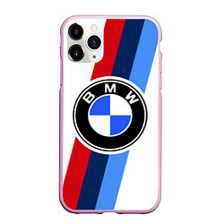 Чехол iPhone 11 Pro матовый BMW M: White Sport, цвет: 3D-розовый