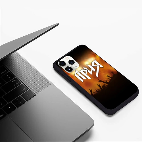 Чехол iPhone 11 Pro матовый Ария / 3D-Черный – фото 3