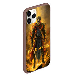 Чехол iPhone 11 Pro матовый Dark Souls: Flame Knight, цвет: 3D-коричневый — фото 2