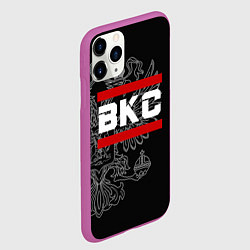 Чехол iPhone 11 Pro матовый ВКС: герб РФ, цвет: 3D-фиолетовый — фото 2