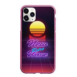 Чехол iPhone 11 Pro матовый New Retro Wave, цвет: 3D-малиновый