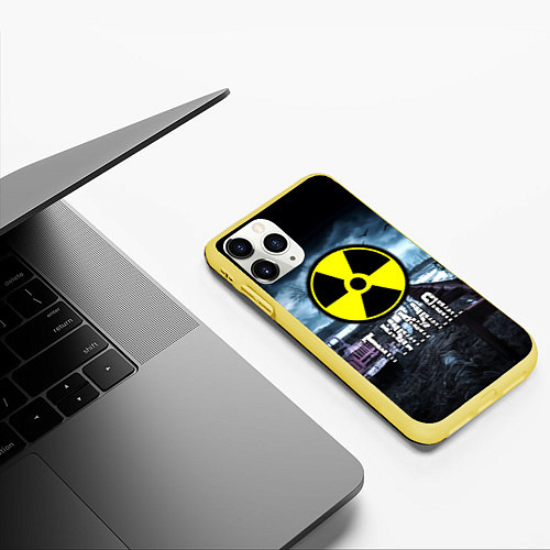 Чехол iPhone 11 Pro матовый S.T.A.L.K.E.R: Тима / 3D-Желтый – фото 3