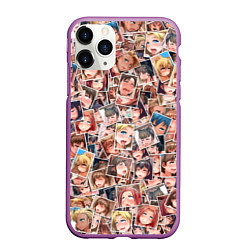 Чехол iPhone 11 Pro матовый Ahegao: Snaps, цвет: 3D-фиолетовый